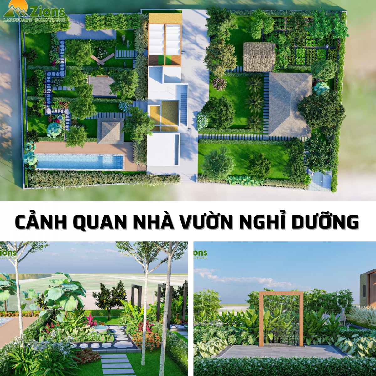 Dự án thiết kế cảnh quan nhà vườn nghỉ dưỡng - zions